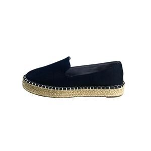 Joie Cara Womens 8 Black Canvas Espadrilles Slip On Flats Casual
